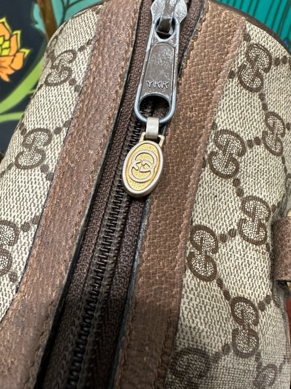 Vintage Gucci GG Supreme Boston Mini Bag Sherry Line Web Stripe 70s Italy - Picture 12 of 15